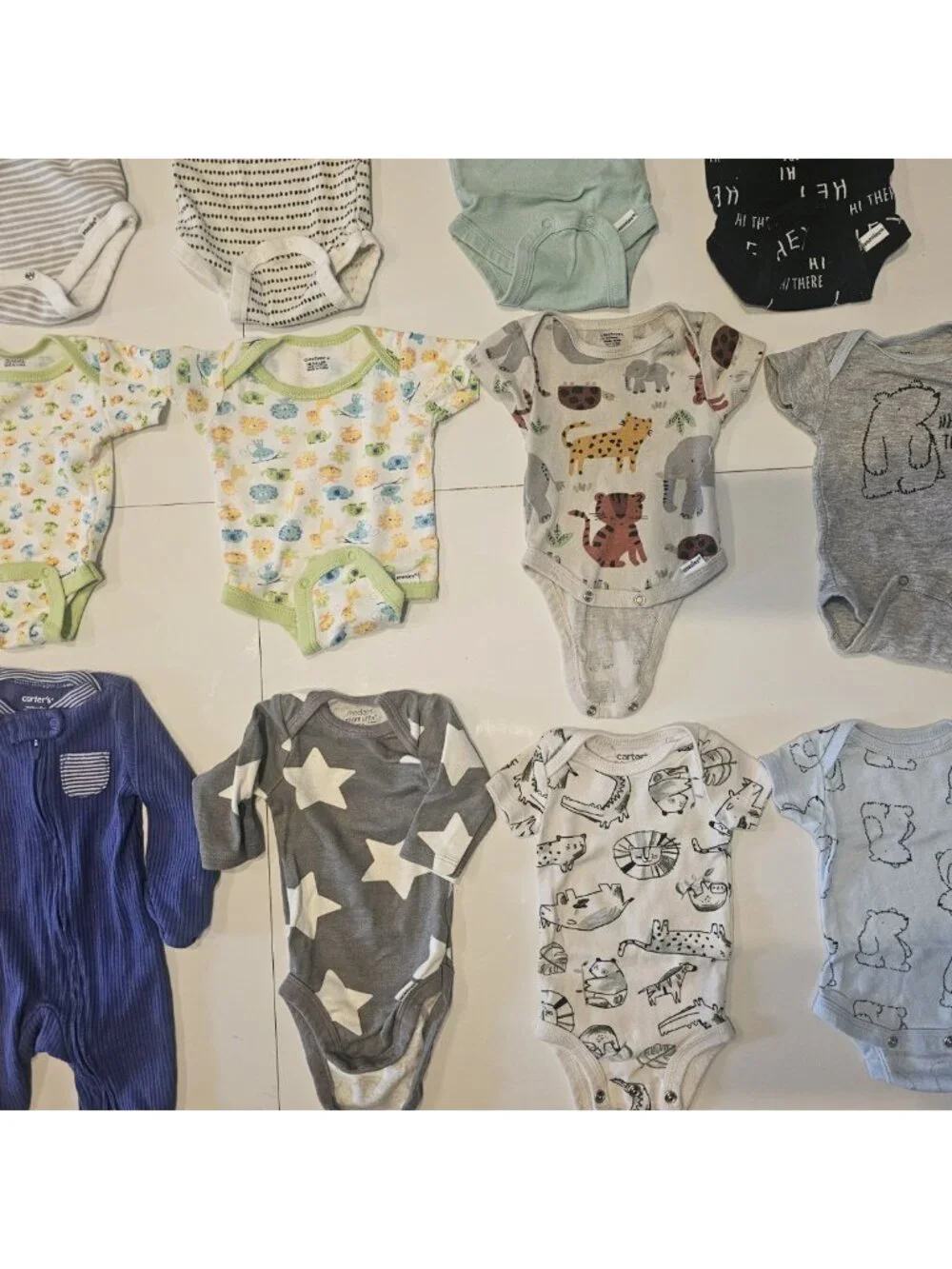 Newborn Carter's Gerber Modern Moments Body Suits Sleeper One Piece Boys 12...